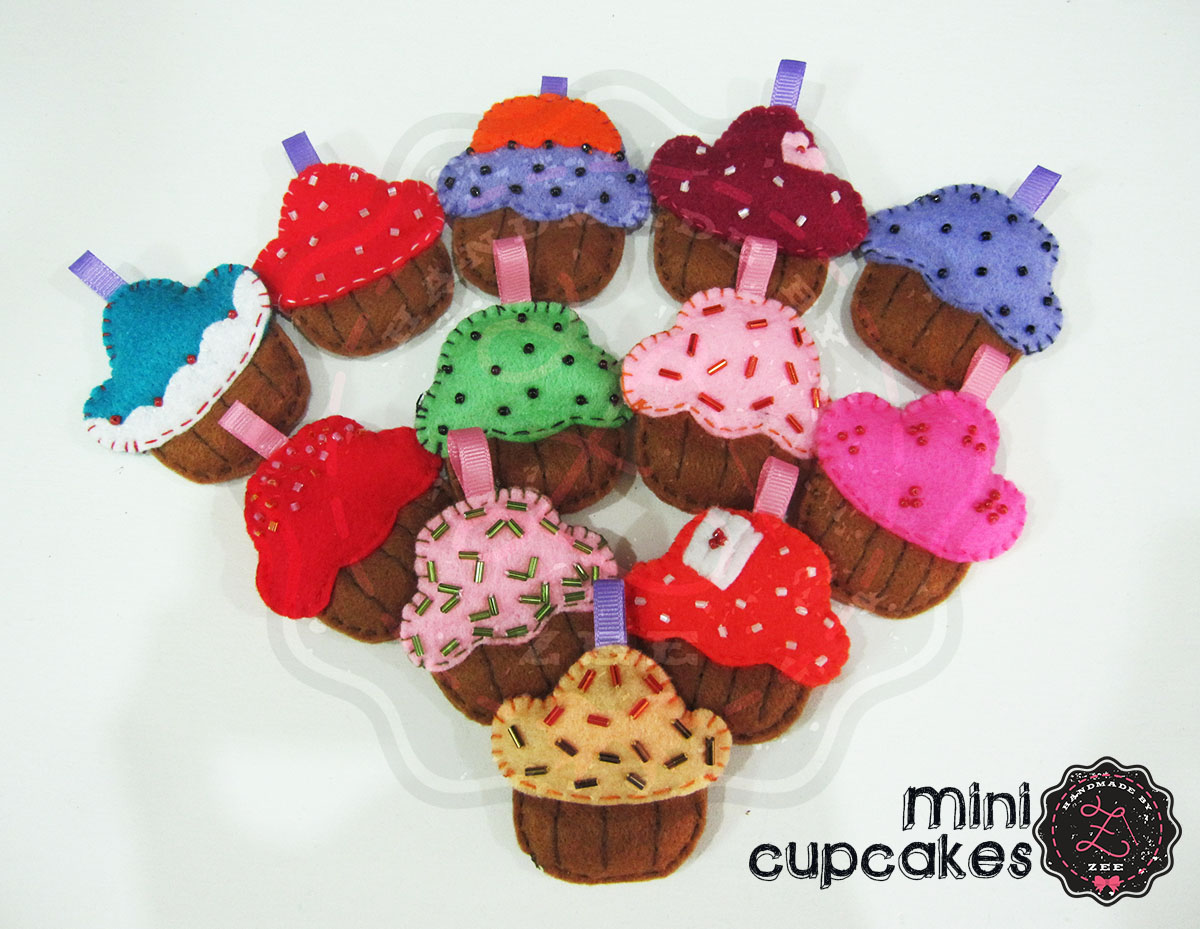 Mini Cupcakes Cupcake Flanel Felt Felt Cupcake Handmadebyzee